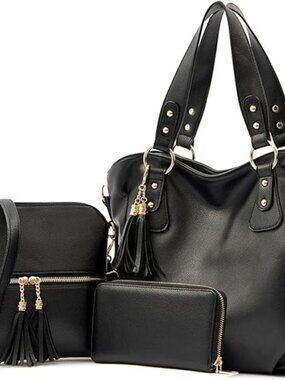 Large Hobo Bag Purse With Wallet 3PCS